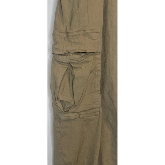 Athleta Women’s Tan Flax Paradise Mid Rise Linen Blend Pull On Cargo Pants Sz M - Picture 4 of 15